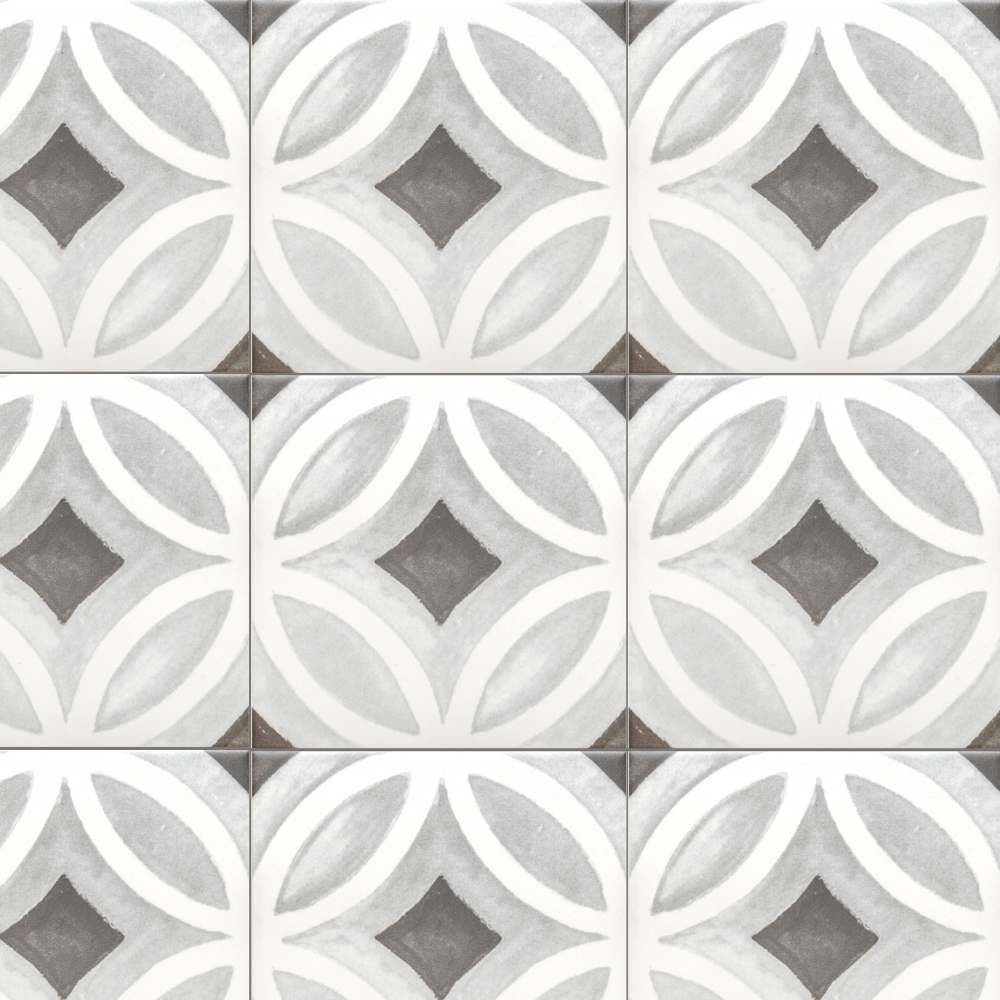 Cadence 6"x6" Noir 01 Porcelain Matte Tile
