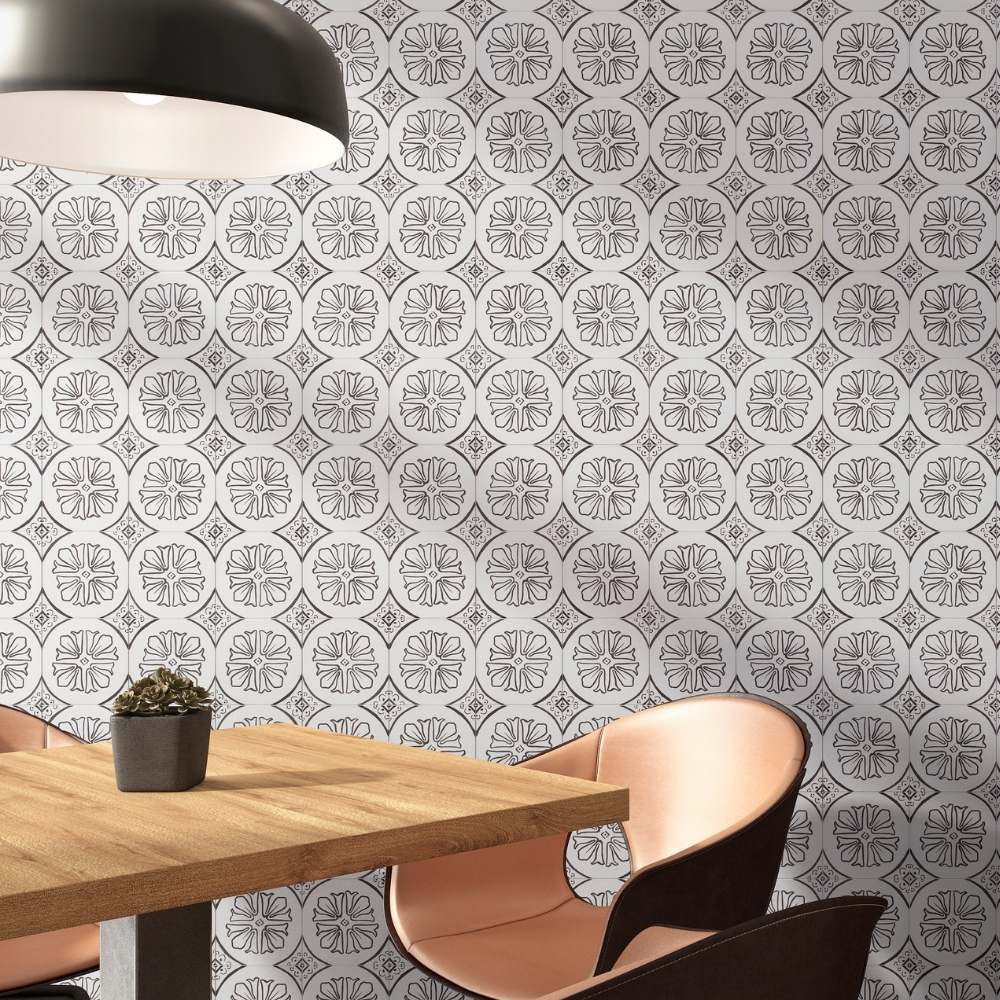 Cadence 6"x6" Noir 06 Porcelain Matte Tile