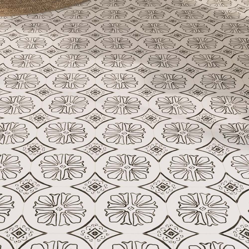Cadence 6"x6" Noir 06 Porcelain Matte Tile