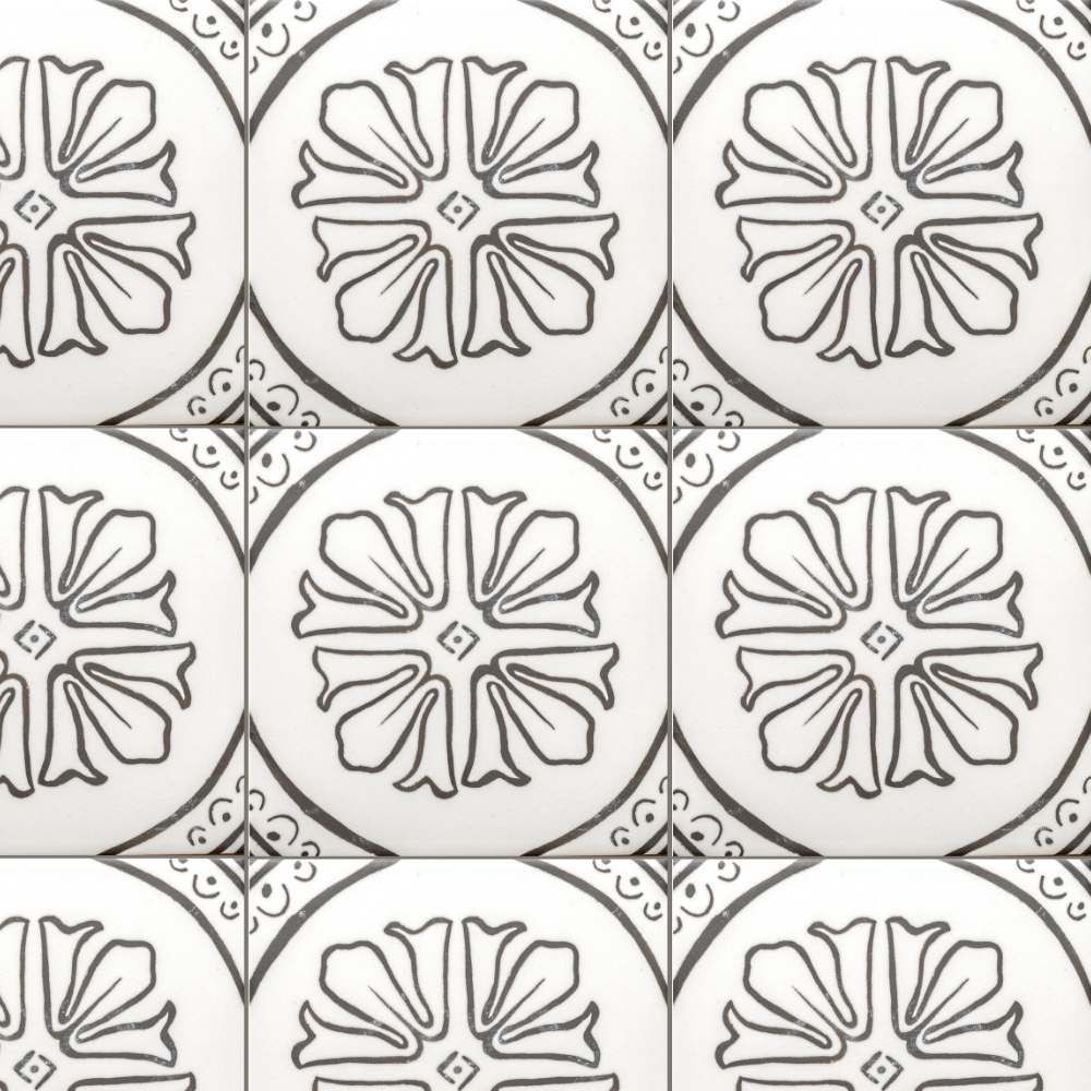 Cadence 6"x6" Noir 06 Porcelain Matte Tile