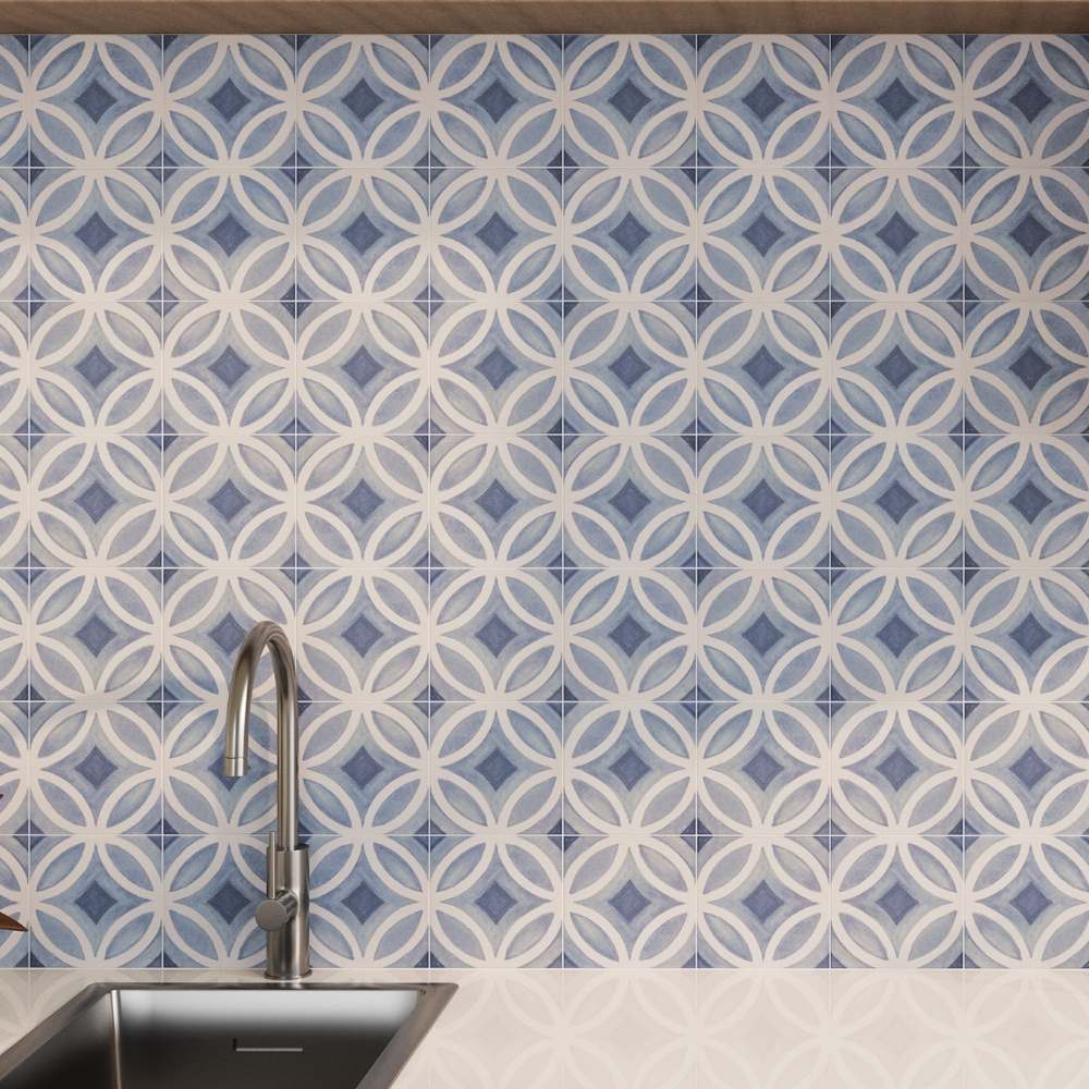 Cadence 6"x6" Sky Porcelain Matte Tile