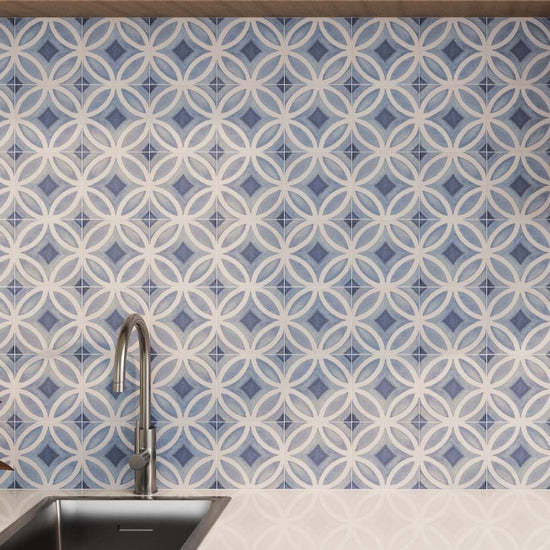 Cadence 6"x6" Sky Porcelain Matte Tile