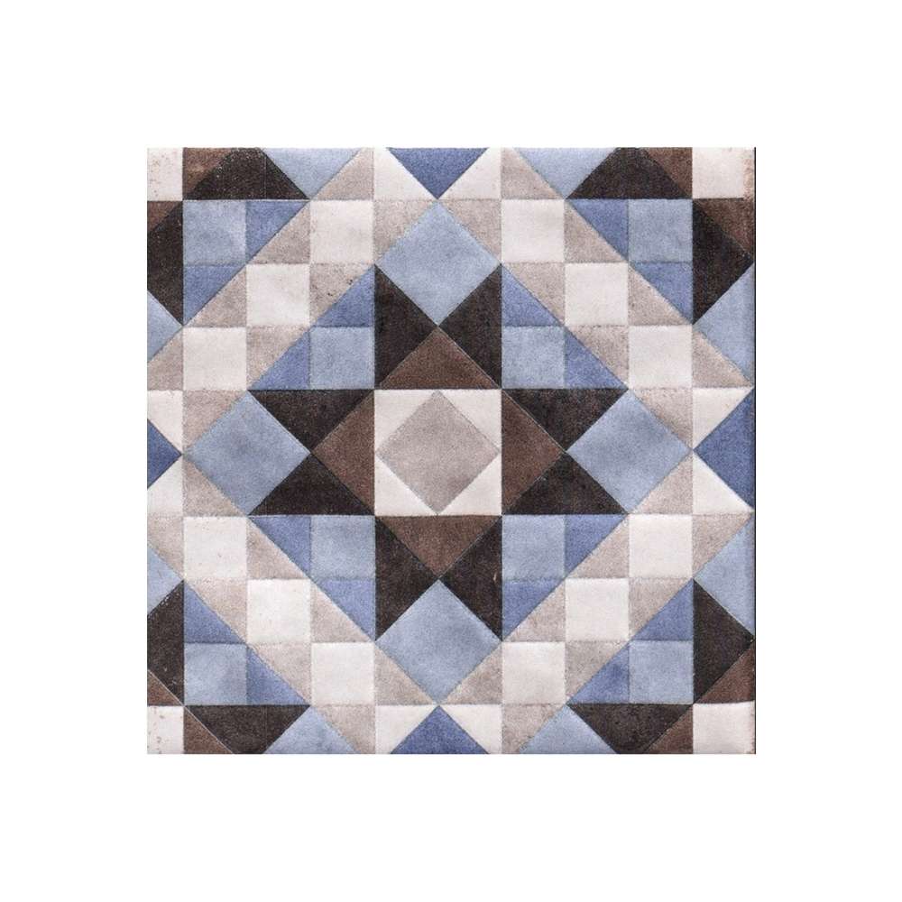 Merida Flor 6" x 6" Azul Porcelain Glossy Tile