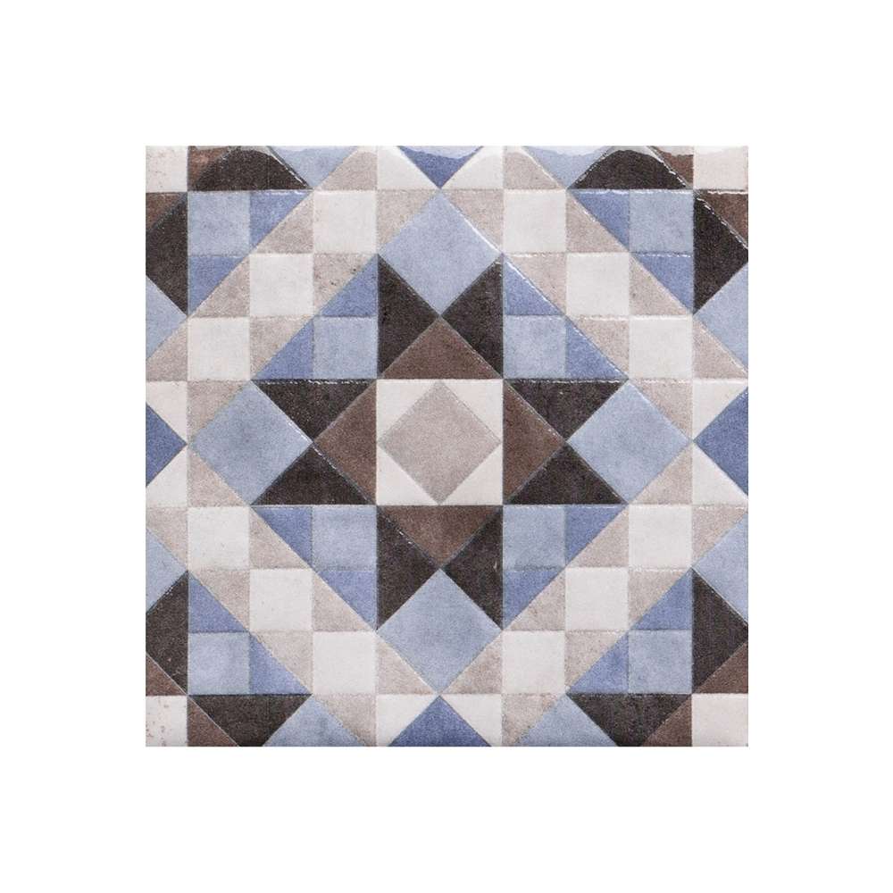 Merida Flor 6" x 6" Azul Porcelain Glossy Tile