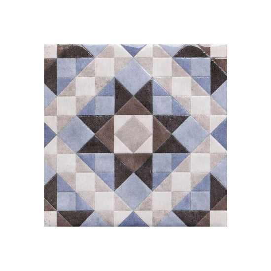 Merida Flor 6" x 6" Azul Porcelain Glossy Tile