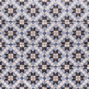 Merida Flor 6" x 6" Azul Porcelain Glossy Tile