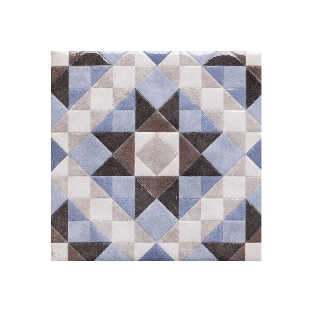 Merida Flor 6" x 6" Azul Porcelain Glossy Tile