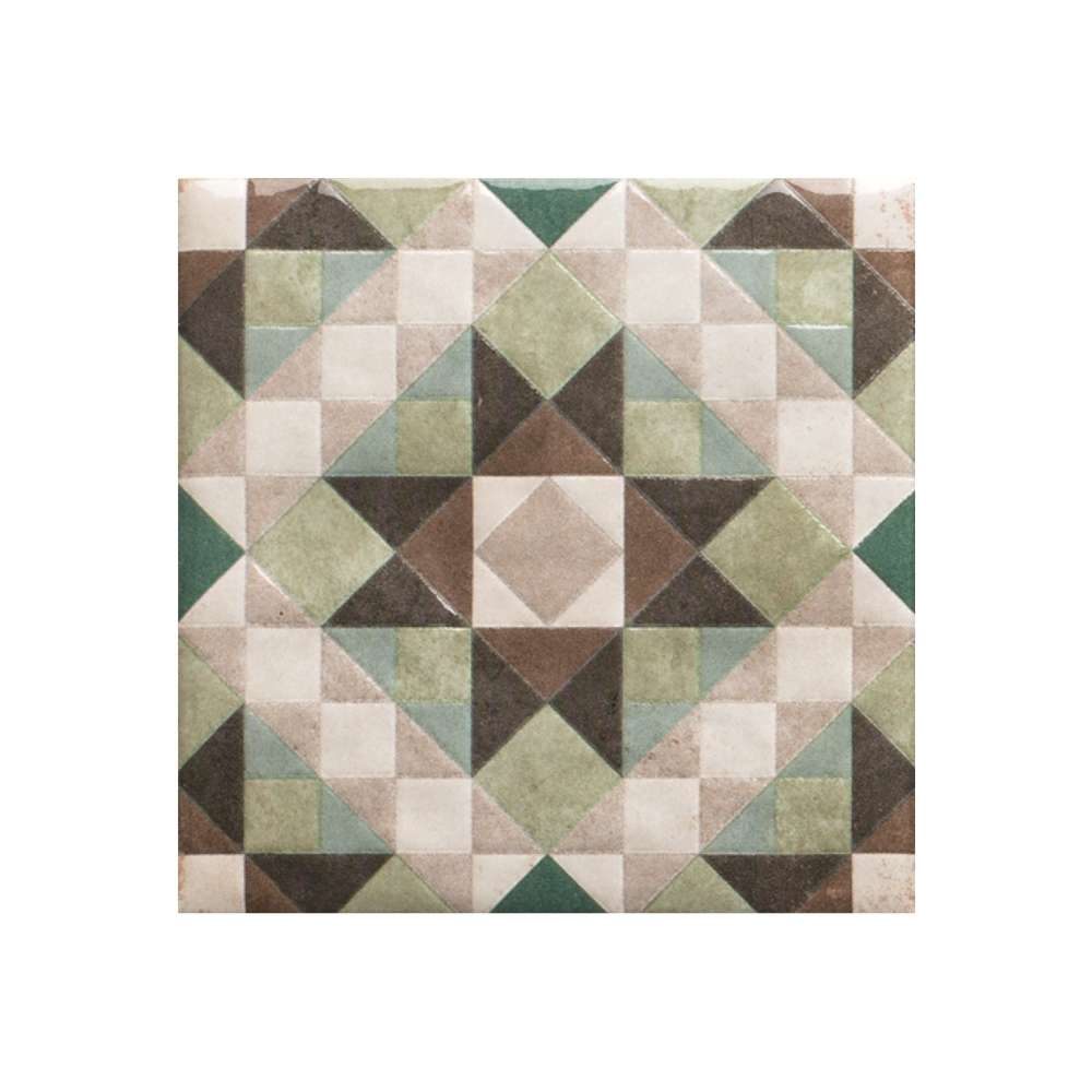 Merida Flor 6" x 6" Jade Porcelain Glossy Tile