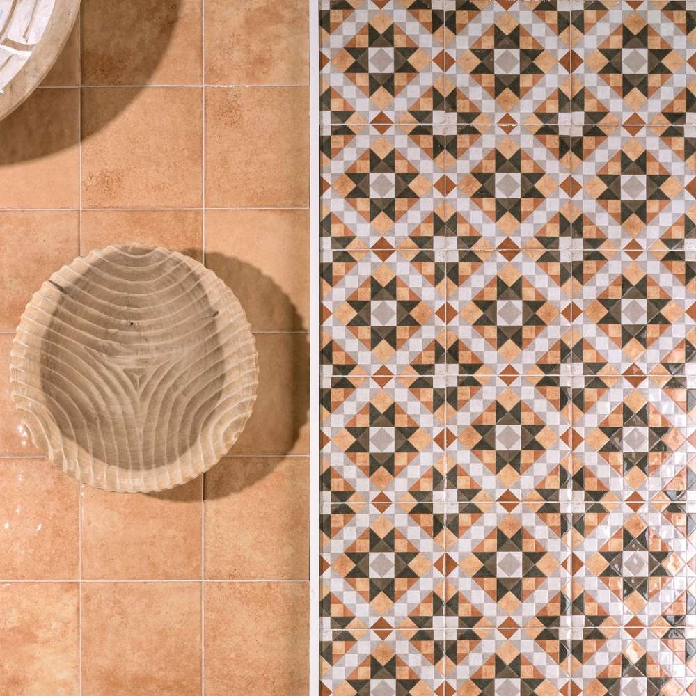 Merida Flor 6" x 6" Sunset Porcelain Glossy Tile