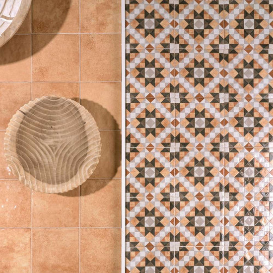 Merida Flor 6" x 6" Sunset Porcelain Glossy Tile