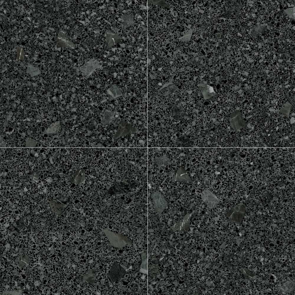 Terrazzo Miscela 24"x24" Grafito Porcelain Matte Tile