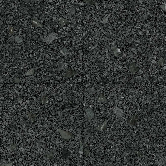 Terrazzo Miscela 24"x24" Grafito Porcelain Matte Tile