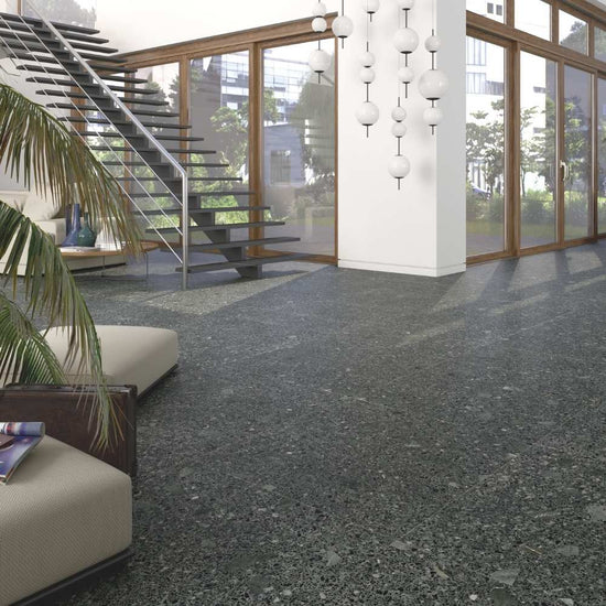 Terrazzo 24"x24" Grafito Porcelain Matte Tile