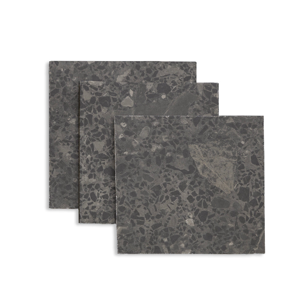 Terrazzo Miscela 24"x24" Grafito Porcelain Matte Tile