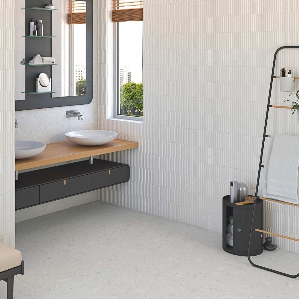 Terrazzo Miscela 24"x24" Nacar Porcelain Matte Tile