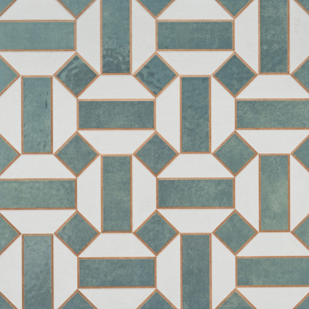 Gothic 10"x10" Verde Porcelain Glossy Tile