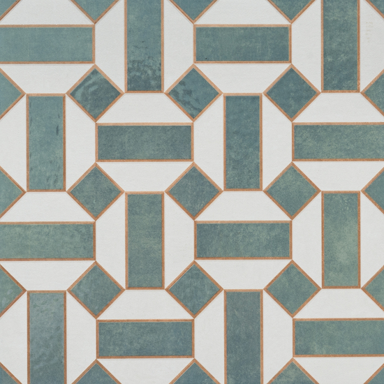 Gothic 10"x10" Verde Porcelain Glossy Tile