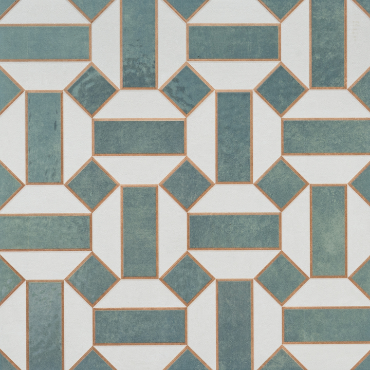 Gothic 10"x10" Verde Porcelain Glossy Tile