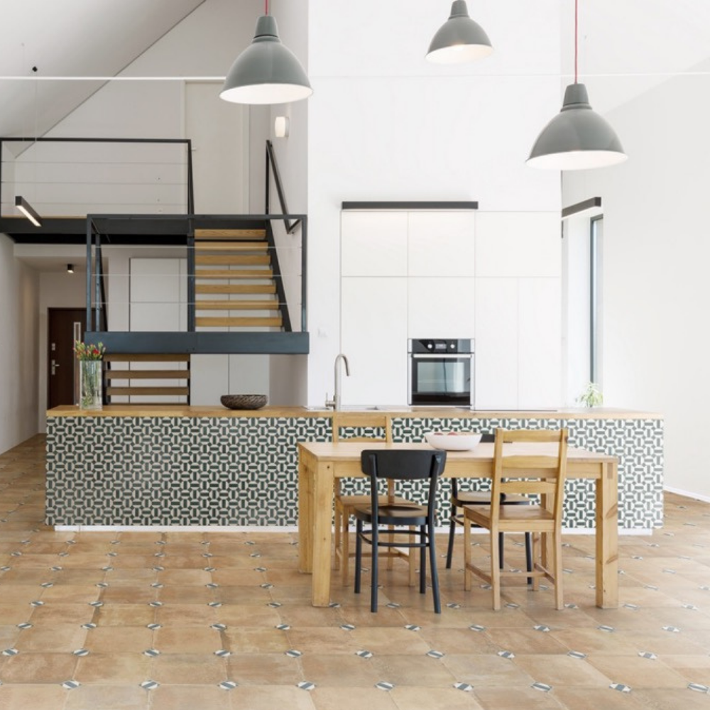 Gothic 10"x10" Verde Porcelain Glossy Tile