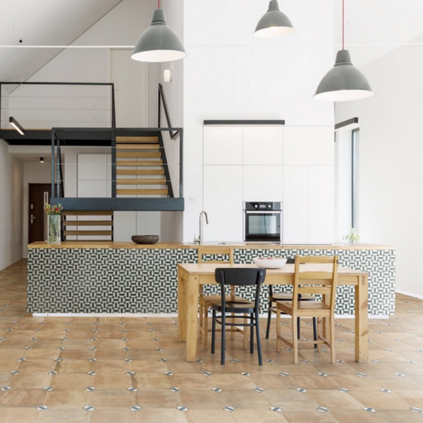 Gothic 10" x 10" Verde Porcelain Glossy Tile