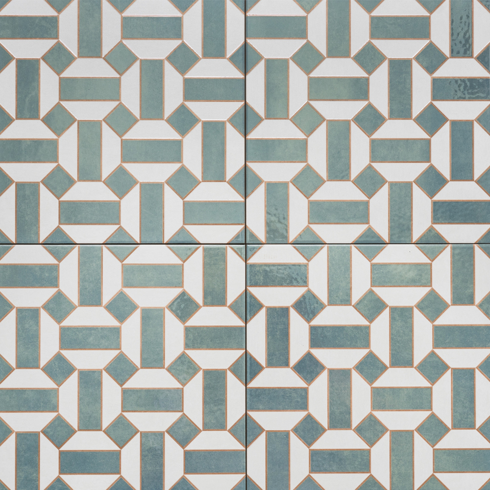 Gothic 10"x10" Verde Porcelain Glossy Tile