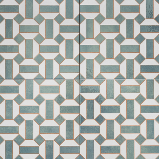 Gothic 10"x10" Verde Porcelain Glossy Tile