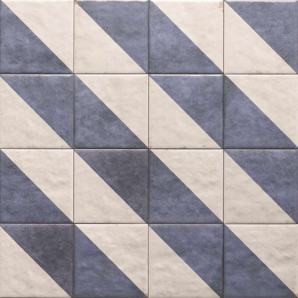 Merida Mitad 6" x 6" Azul Porcelain Glossy Tile