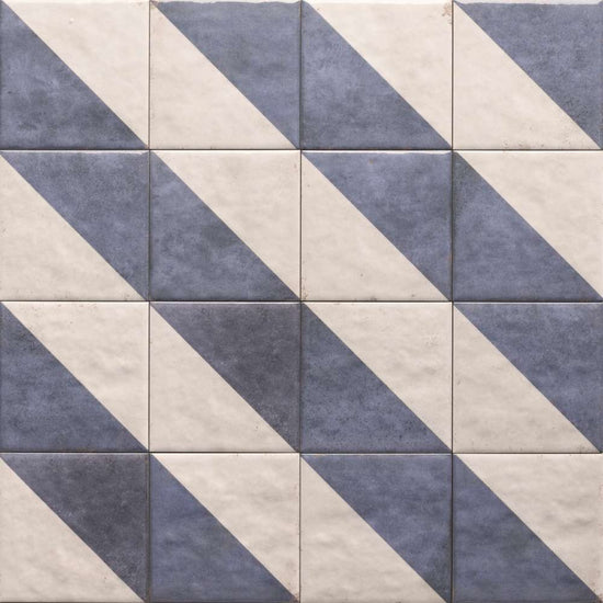 Merida Mitad 6" x 6" Azul Porcelain Glossy Tile