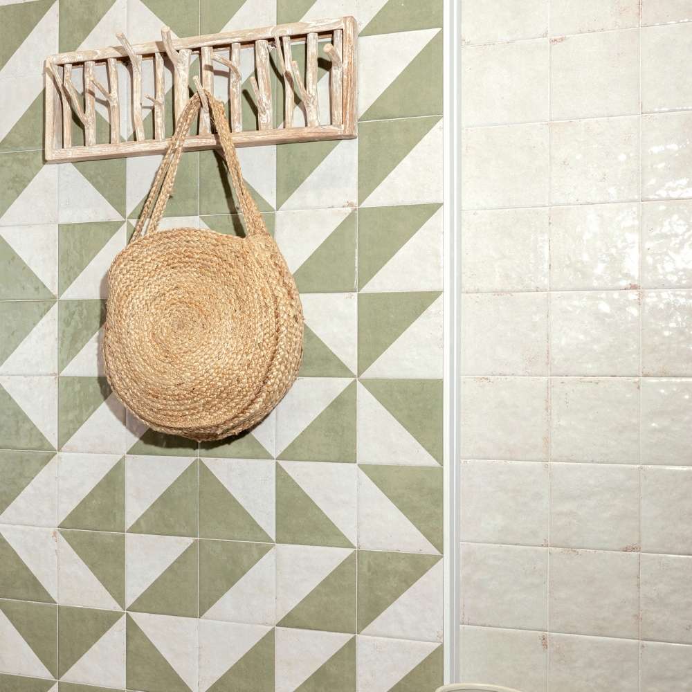 Merida Mitad 6" x 6" Jade Porcelain Glossy Tile