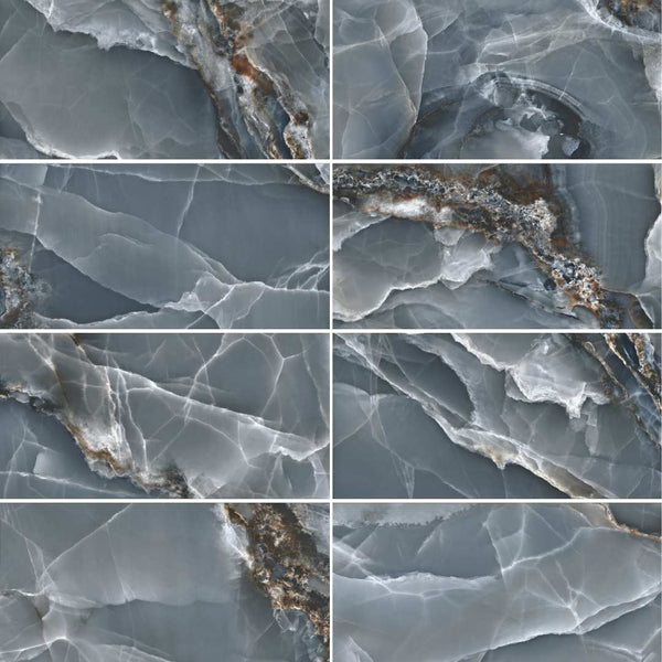 Riptide 24" x 48" Blue Porcelain Polished Tile