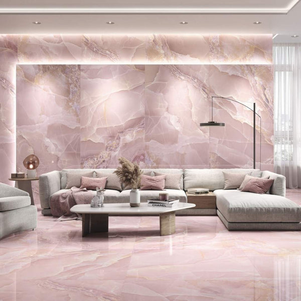 Riptide 24" x 48" Rose Porcelain Polished Tile