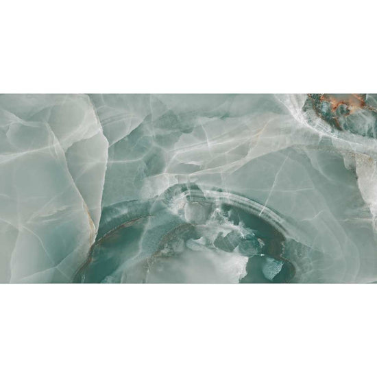 Riptide 24" x 48" Turquoise Porcelain Polished Tile