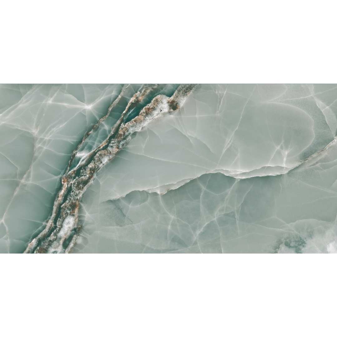 Riptide 24" x 48" Turquoise Porcelain Polished Tile