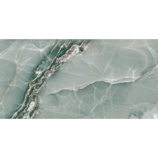 Riptide 24" x 48" Turquoise Porcelain Polished Tile