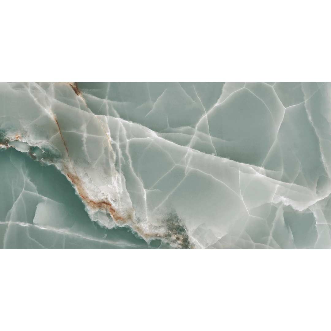 Riptide 24" x 48" Turquoise Porcelain Polished Tile