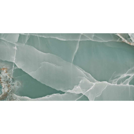 Riptide 24" x 48" Turquoise Porcelain Polished Tile
