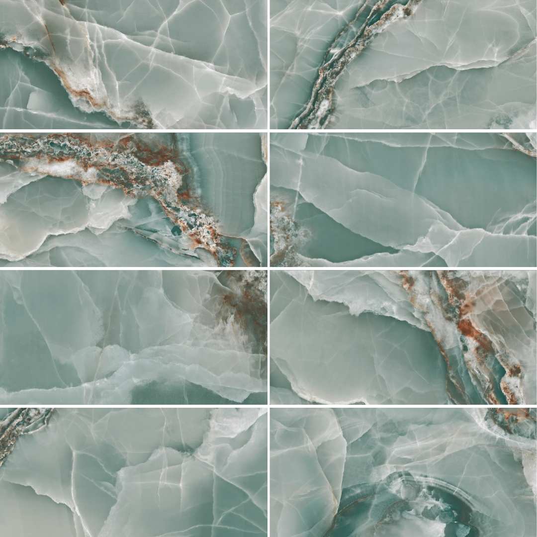 Riptide 24" x 48" Turquoise Porcelain Polished Tile