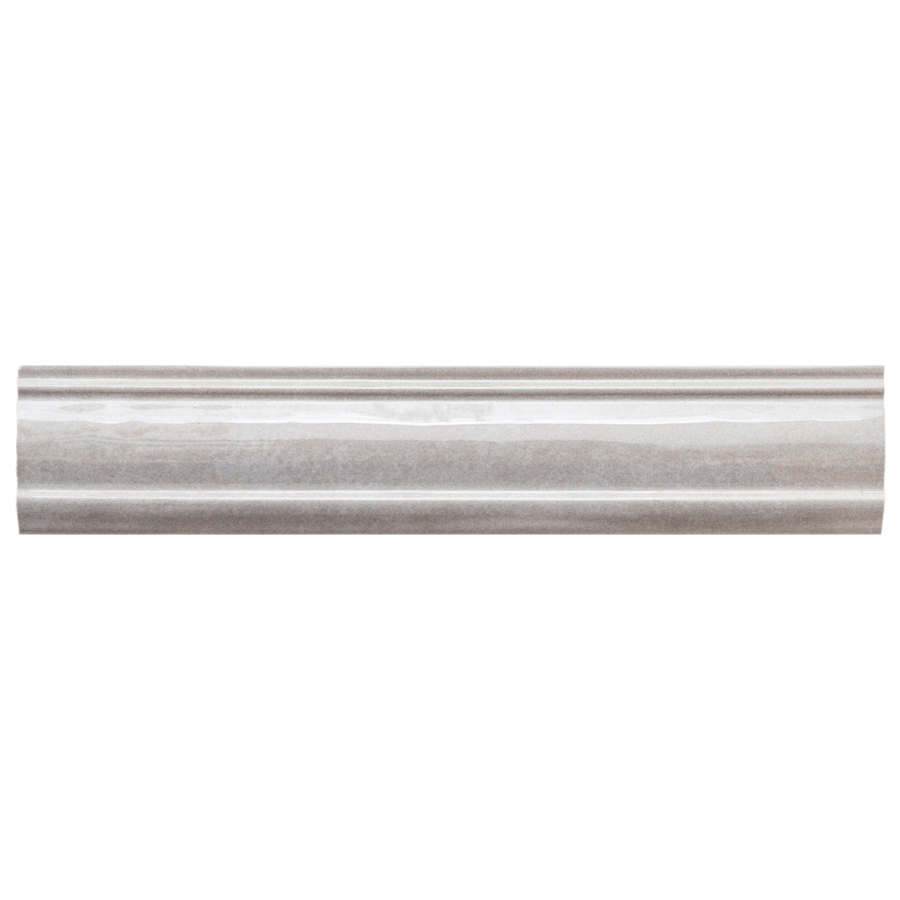 Waverly 3"x12" Dove Grey Ceramic Glossy Chair Rail