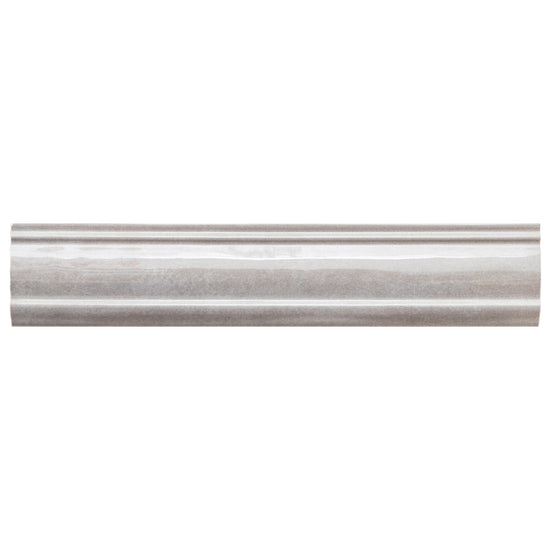 Waverly 3"x12" Dove Grey Ceramic Glossy Chair Rail
