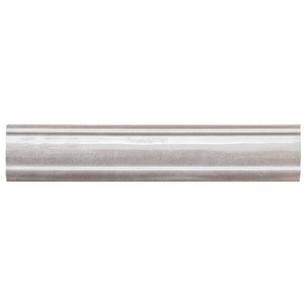 Waverly 3"x12" Dove Grey Ceramic Glossy Chair Rail