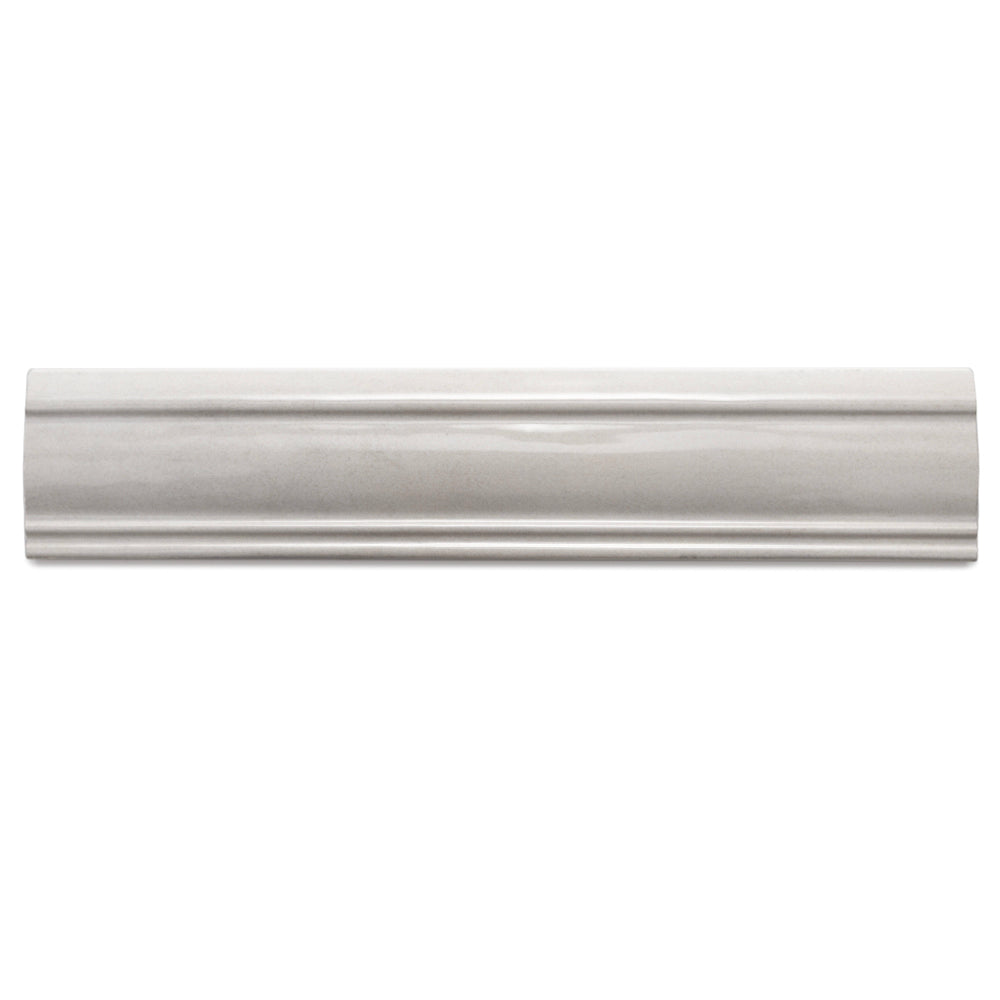 Waverly 3"x12" Dove Grey Ceramic Glossy Chair Rail