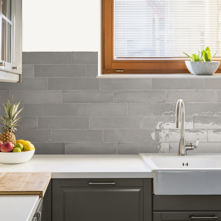 Waverly 3"x12" Dove Grey Ceramic Glossy Tile