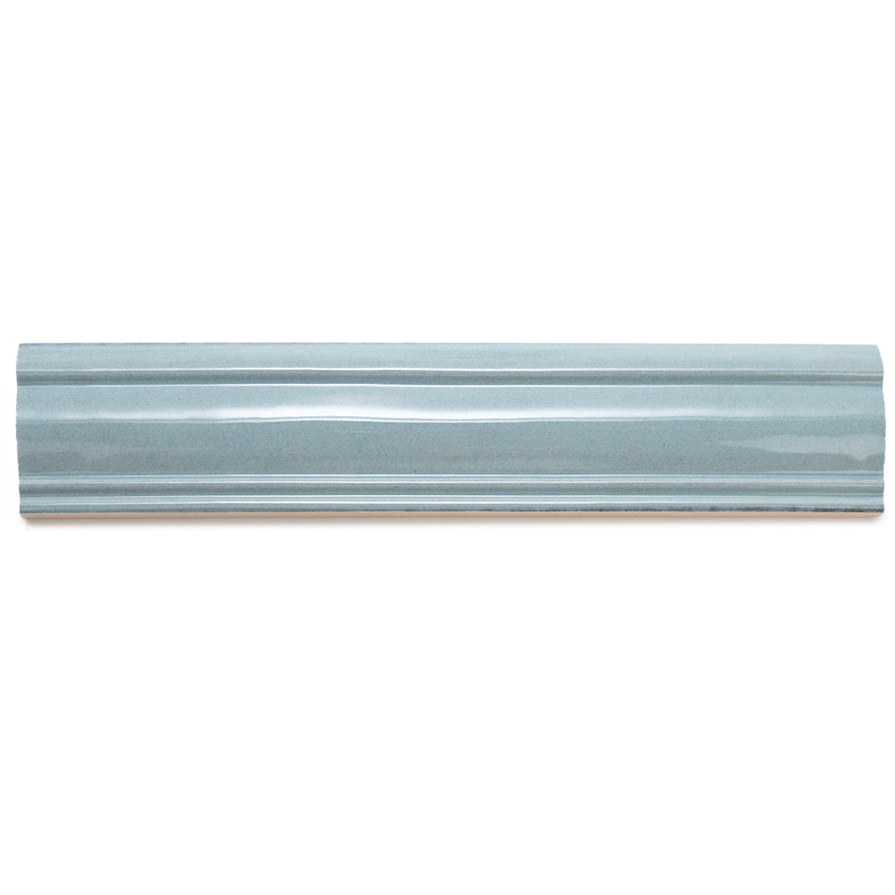 Waverly 3"x12" Ocean Ceramic Glossy Chair Rail