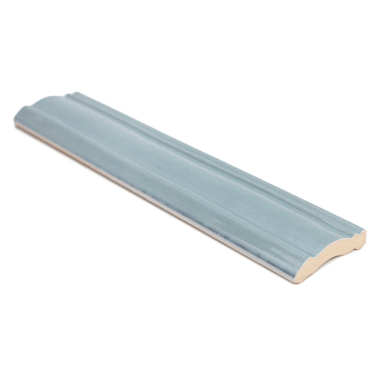 Waverly 3"x12" Ocean Ceramic Glossy Chair Rail