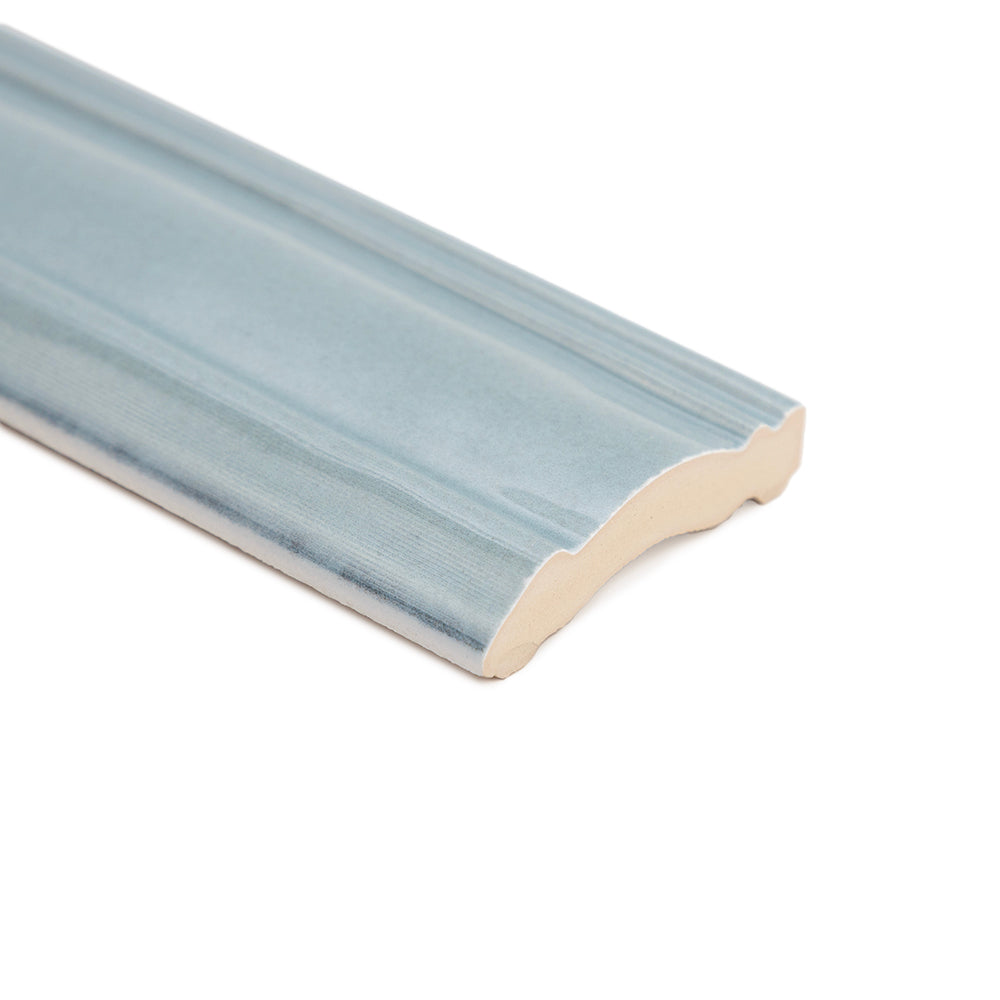 Waverly 3"x12" Ocean Ceramic Glossy Chair Rail