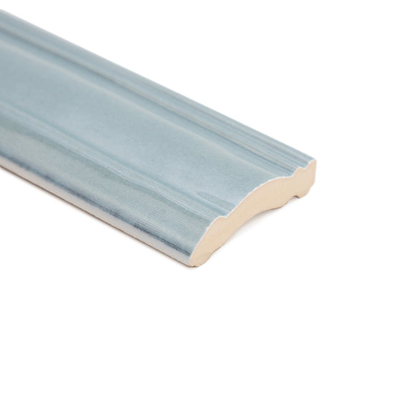 Waverly 3"x12" Ocean Ceramic Glossy Chair Rail