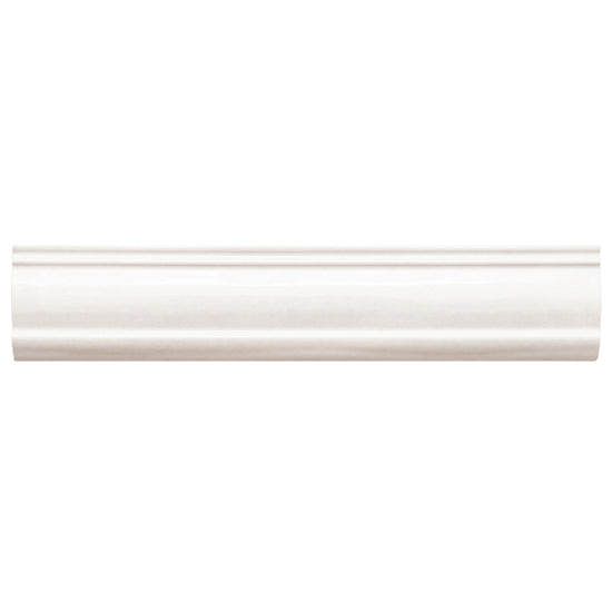 Waverly 3"x12" All White Ceramic Glossy Chair Rail