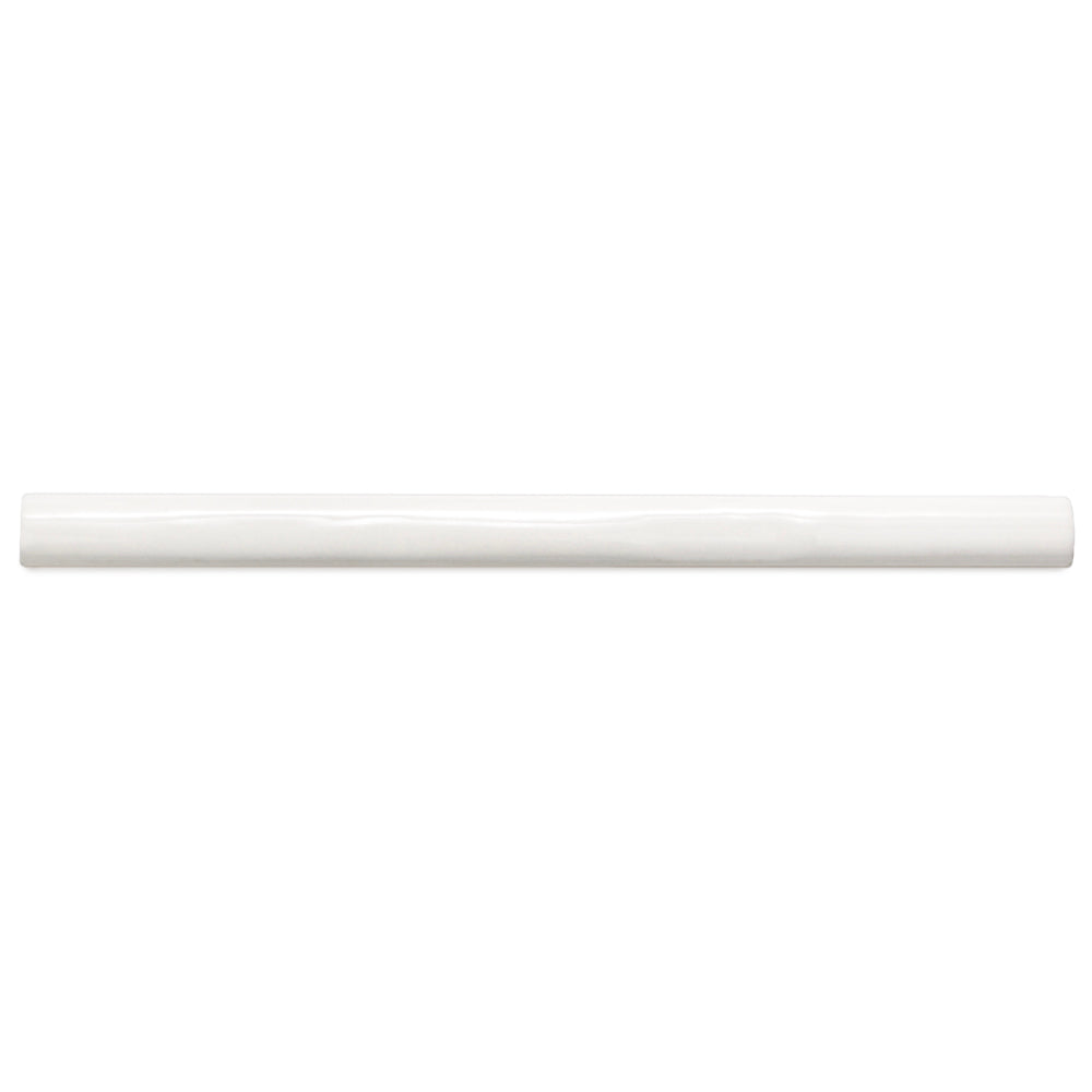 Waverly 0.8"x12" All White Ceramic Glossy Pencil