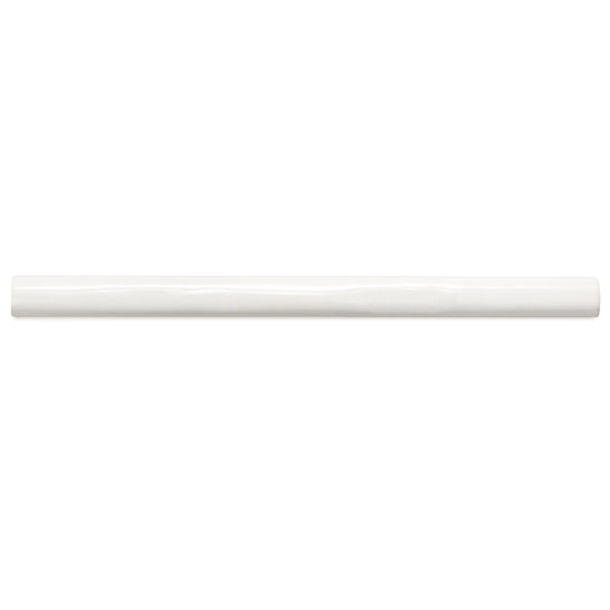 Waverly 0.8"x12" All White Ceramic Glossy Pencil