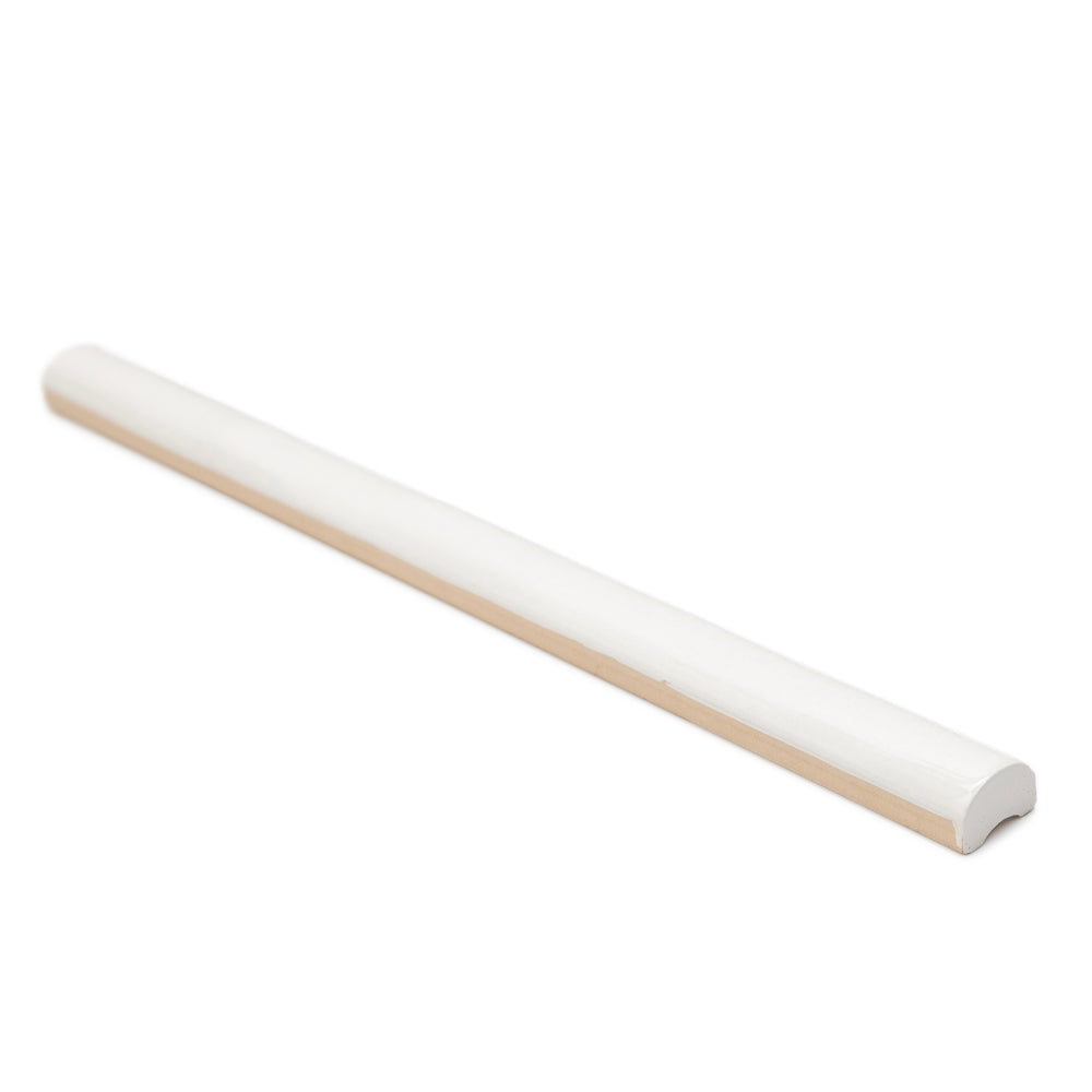 Waverly 0.8"x12" All White Ceramic Glossy Pencil